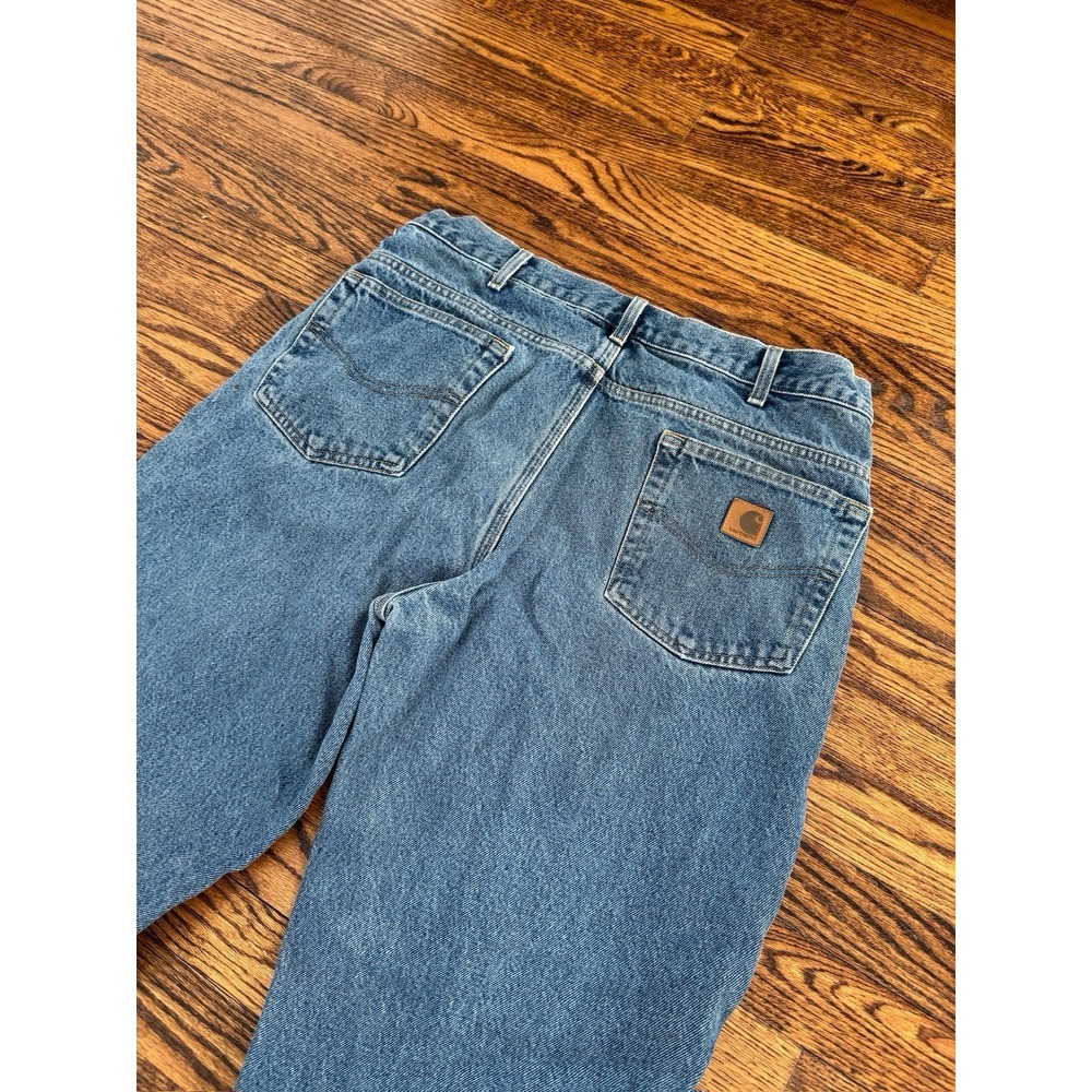 Vintage Carhartt Insulated Flannel Lined Workwear Denim Jeans Pants 36 X 34 - Picture 6 of 8